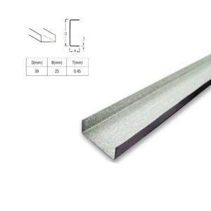 RIEL 1 5/8'' CONSTRUTEK 39X25X.45MMX 3M